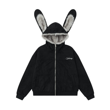 Hooded Bunny Ear Cardigan Jacket