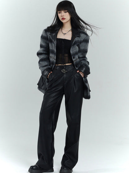 Black PU Leather Pants