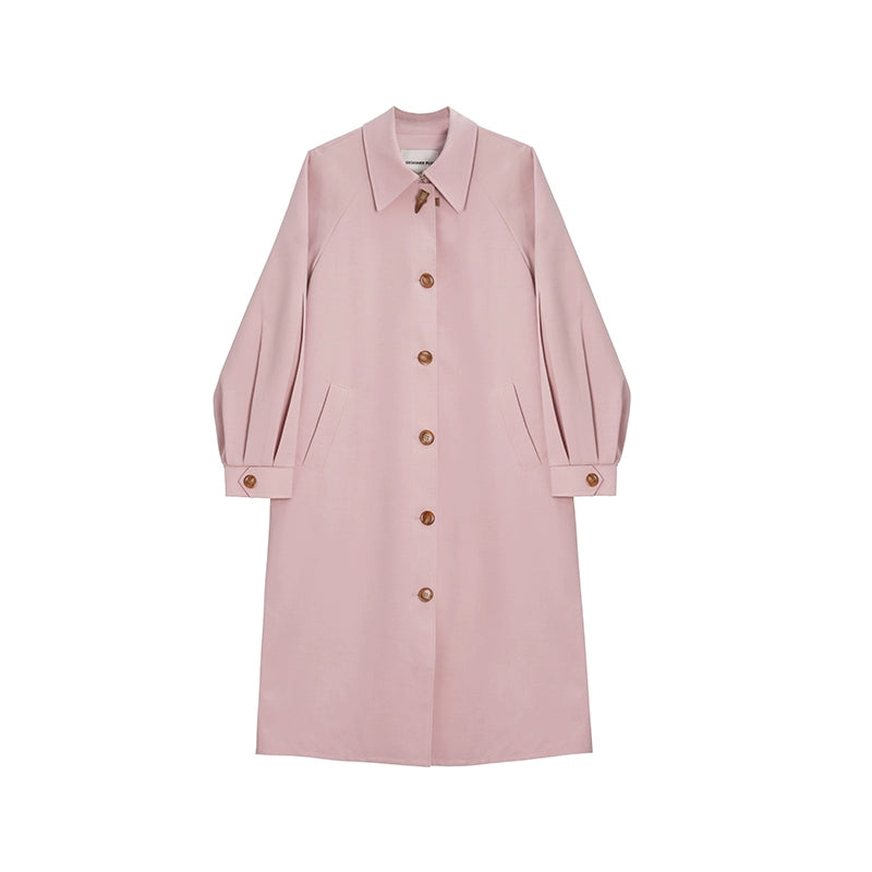 Classic Pink Buttoned Coat