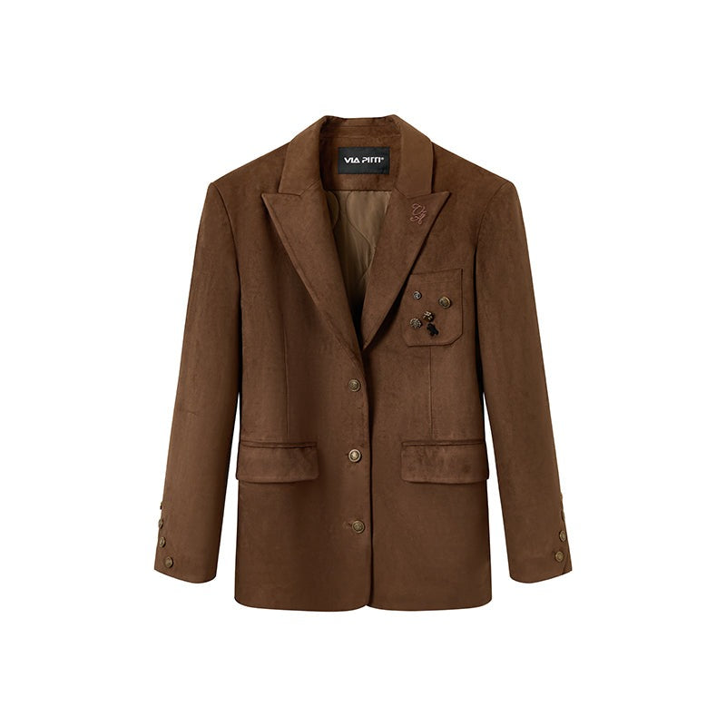 Blazer Maillard Vibe gepolsterte Anzugmantel