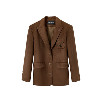 Blazer Maillard Vibe gepolsterte Anzugmantel