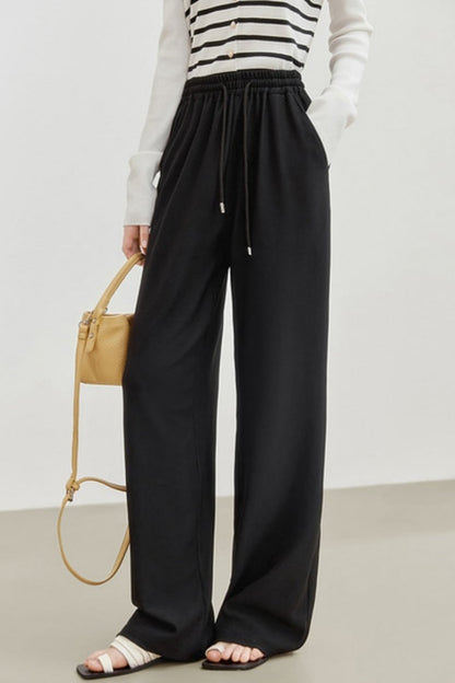 Loose Drape Wide-Leg Pants