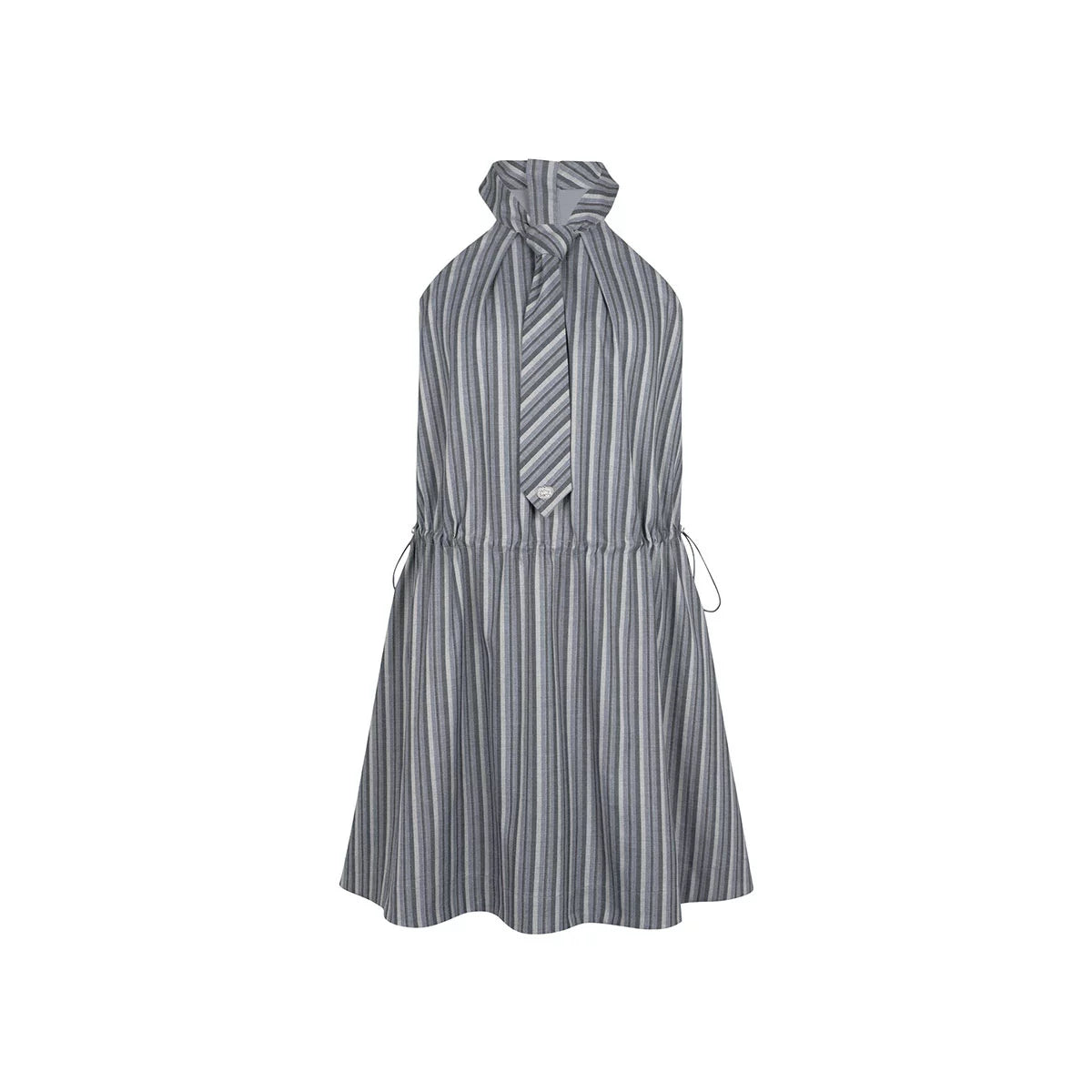 Halterneck Striped Dress