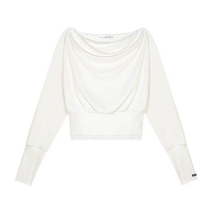 Off-Shoulder-Top mit Spitzeneinsatz