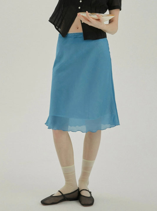 Vintage Ribbon Lace Fishtail Skirt
