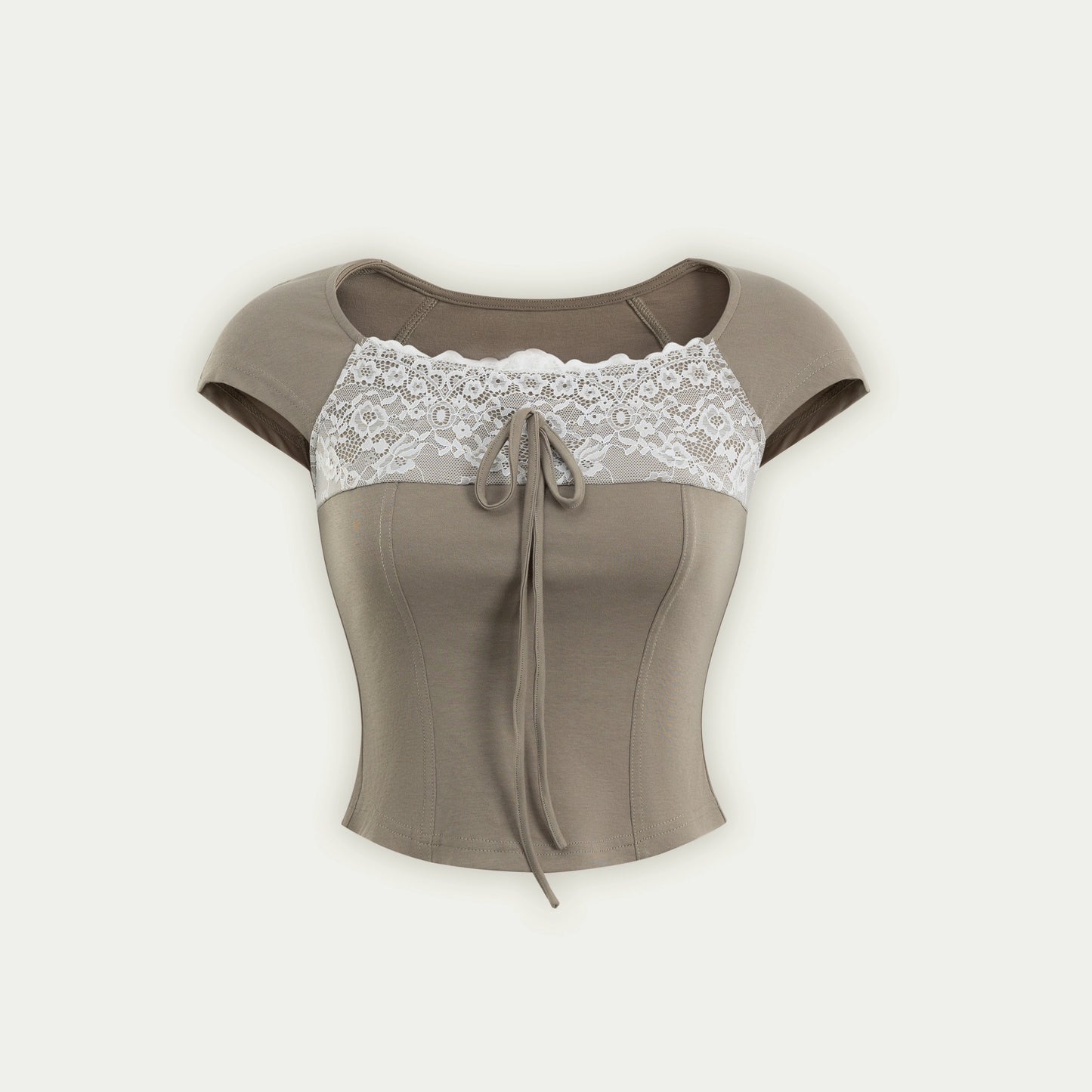 Cotton Lace Peplum Top