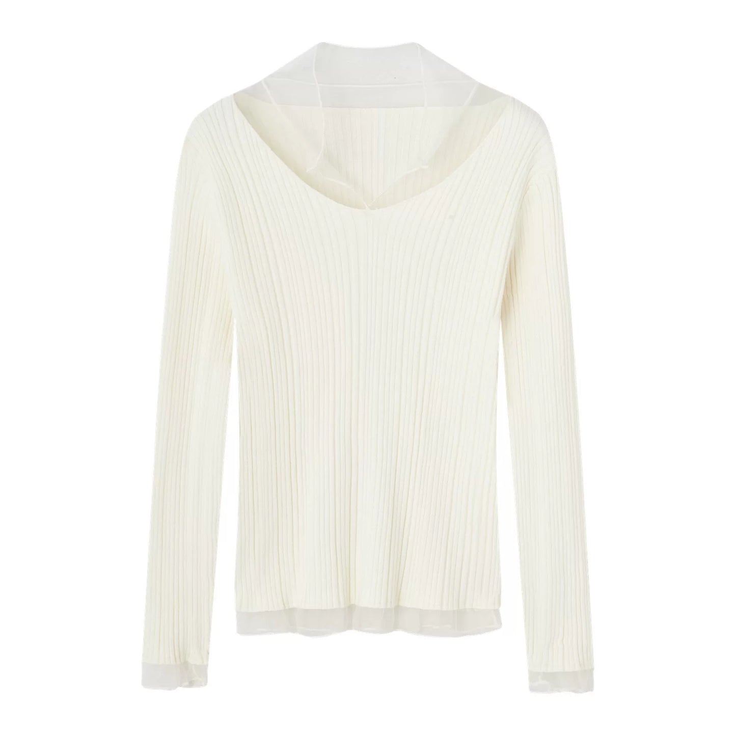 Mesh Splicing High-Elastic Base Shirt