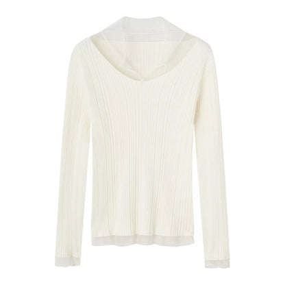 Mesh Splicing High-Elastic Base Shirt