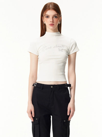 Cropped Black T-Shirt