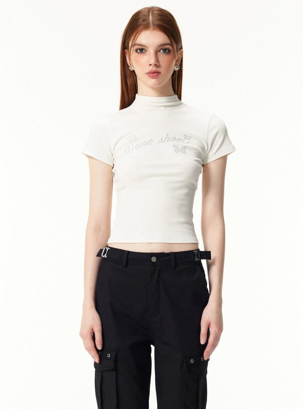 Cropped Black T-Shirt