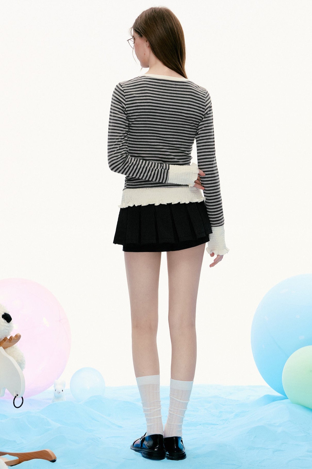 Retro Slim Waist Knit Sweater