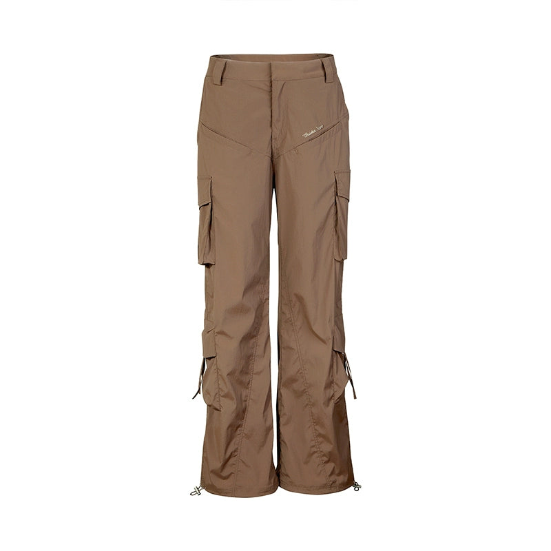 Brown Straight Cargo Pants