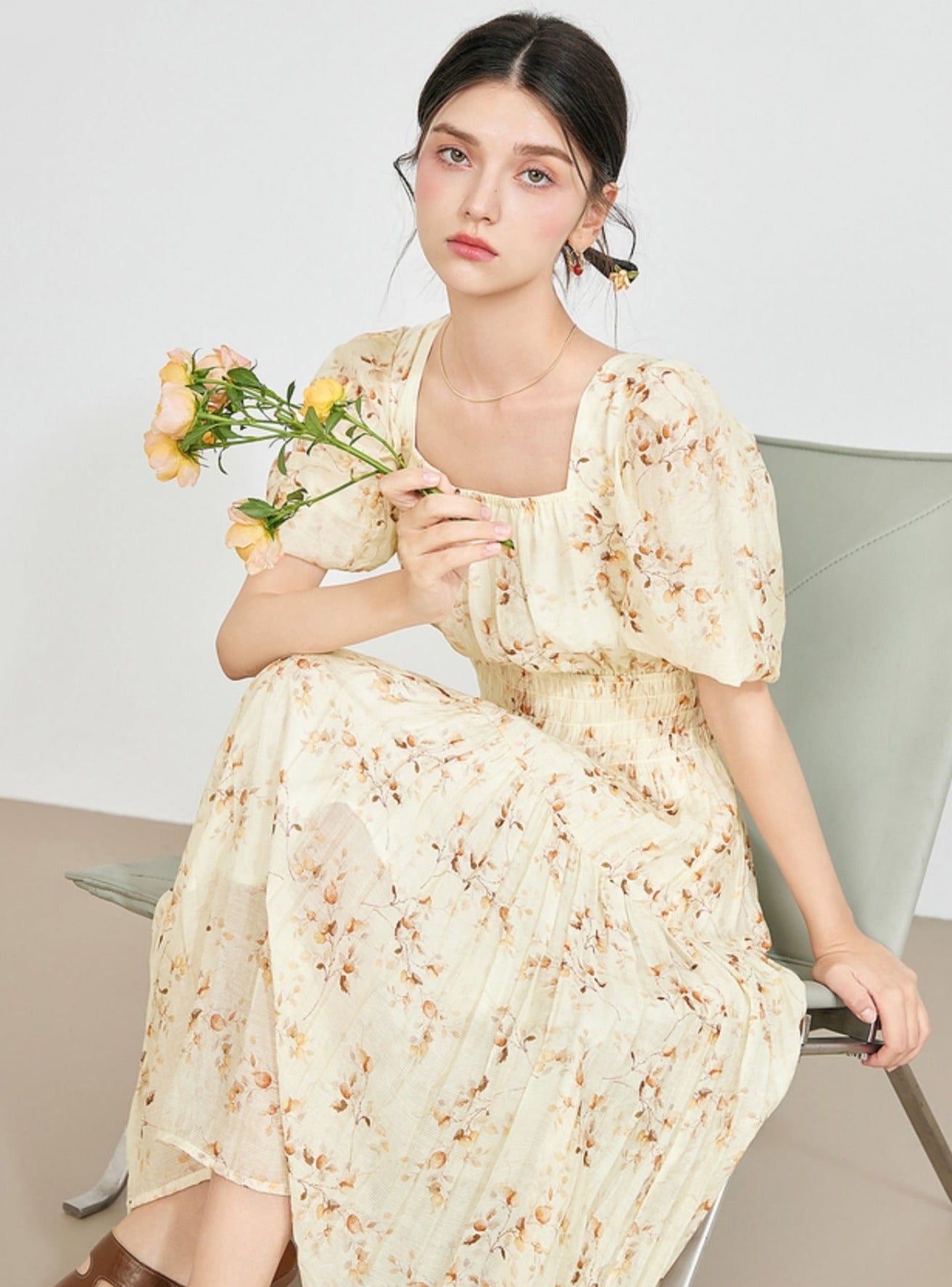National Style Floral Dress