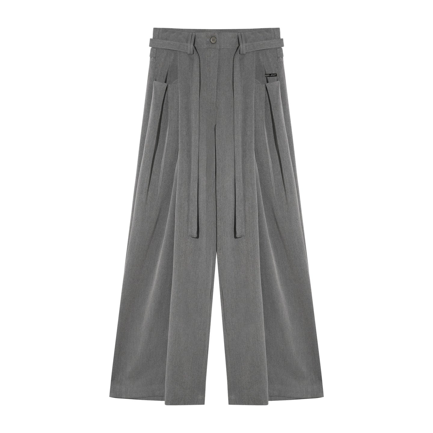 Pleated Retro Wide-Leg Pants
