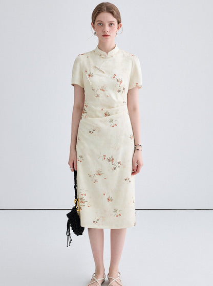 Floral Cheongsam Dress