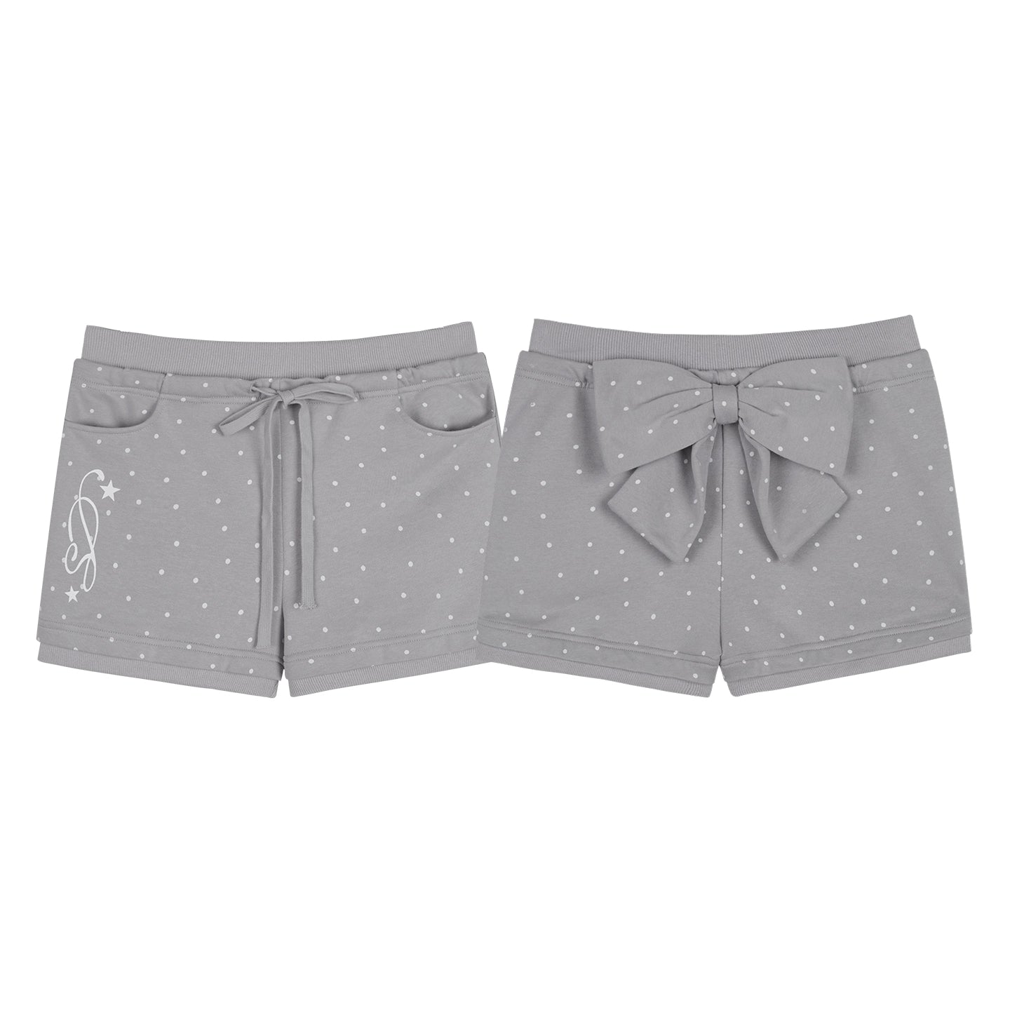 Detachable Polka Dot Peplum Shorts