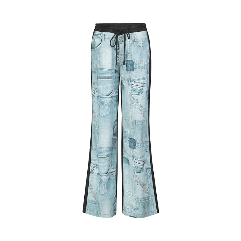 Ether Blue Stitched Jeans