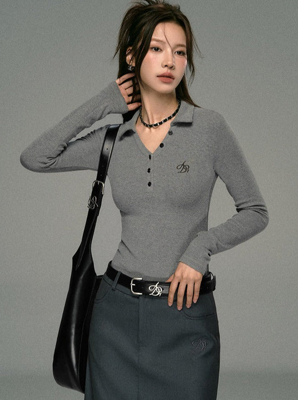 Original Polo Neck Slim Top