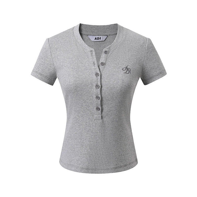 Original Preppy Henley Collar T-Shirt