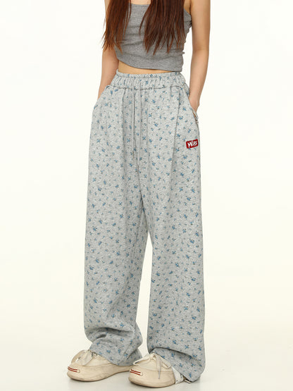 American Retro Small Floral Pants