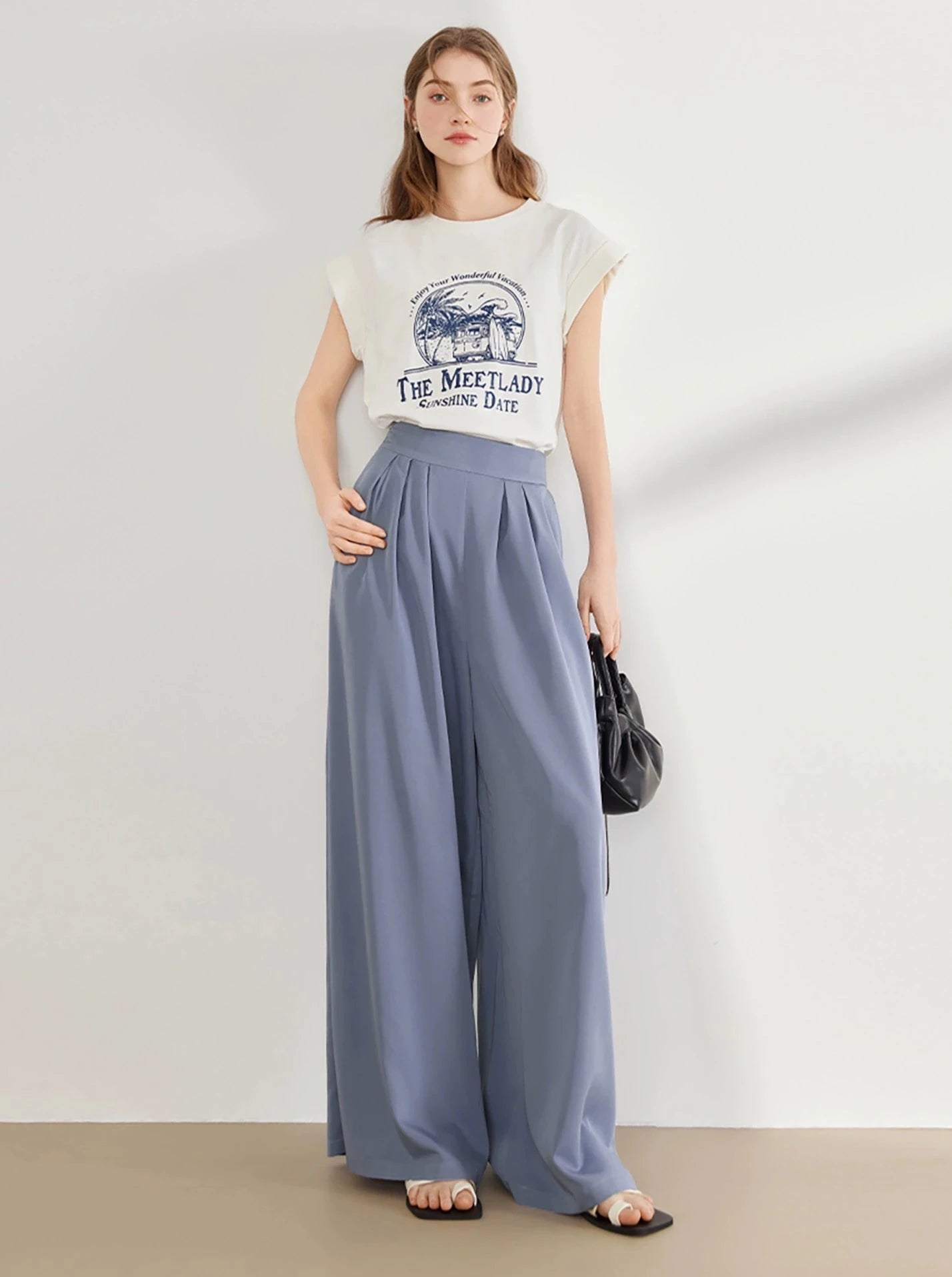 Relaxed Wide-Leg Casual Pants
