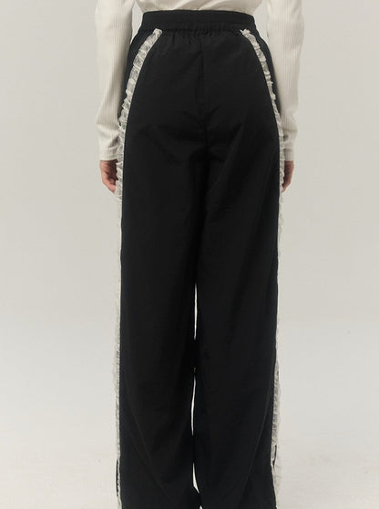 High waist wide-leg cargo pants