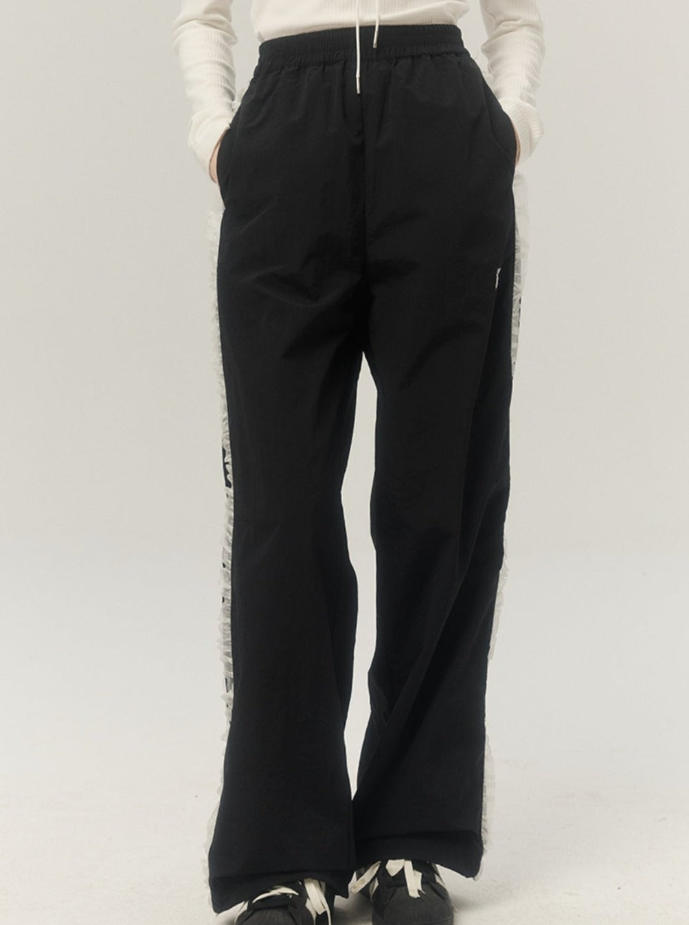 High waist wide-leg cargo pants