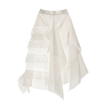 Micro-Sheer Long Skirt