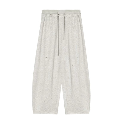 Rhinestone Elastic Waistband Pants