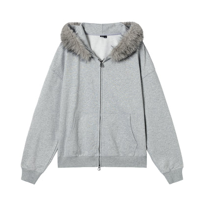 Winter Hooded Fur Collar Jacket