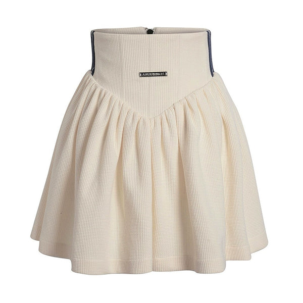 Tennis waffle sweatshirt short skirt set