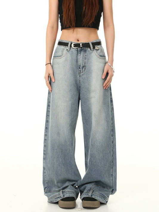 Wide-Leg Inverted Jeans