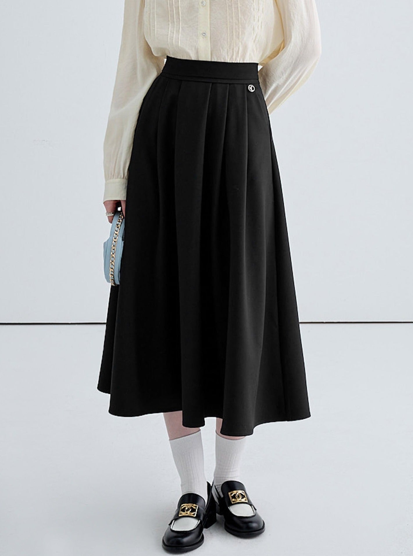 High Waist A-line Umbrella Skirt