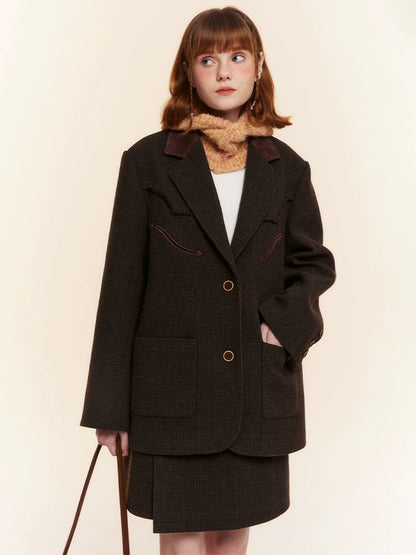 Vintage Woolen Suit Coat