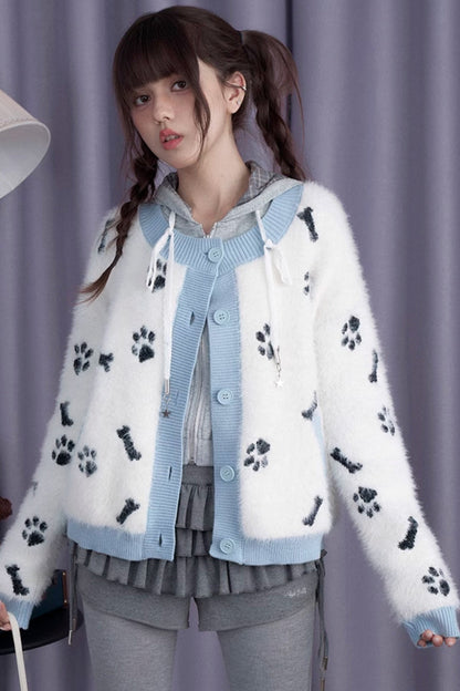 Warm Imitation Mink Cardigan Sweater