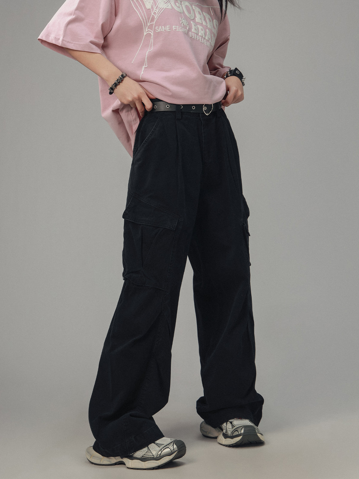 Casual Straight Leg Pocket Cargo Pants