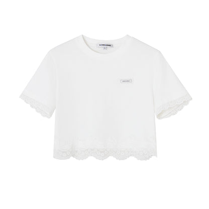 White Lace Fusion Tee
