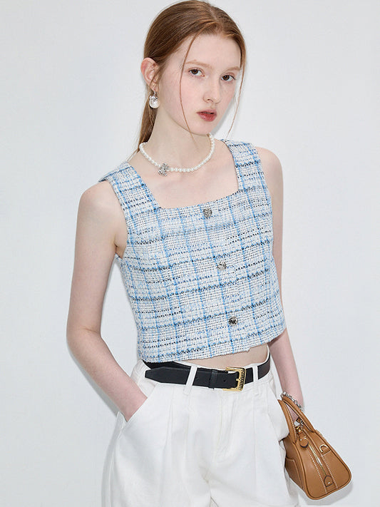 Checkered Camisole Top
