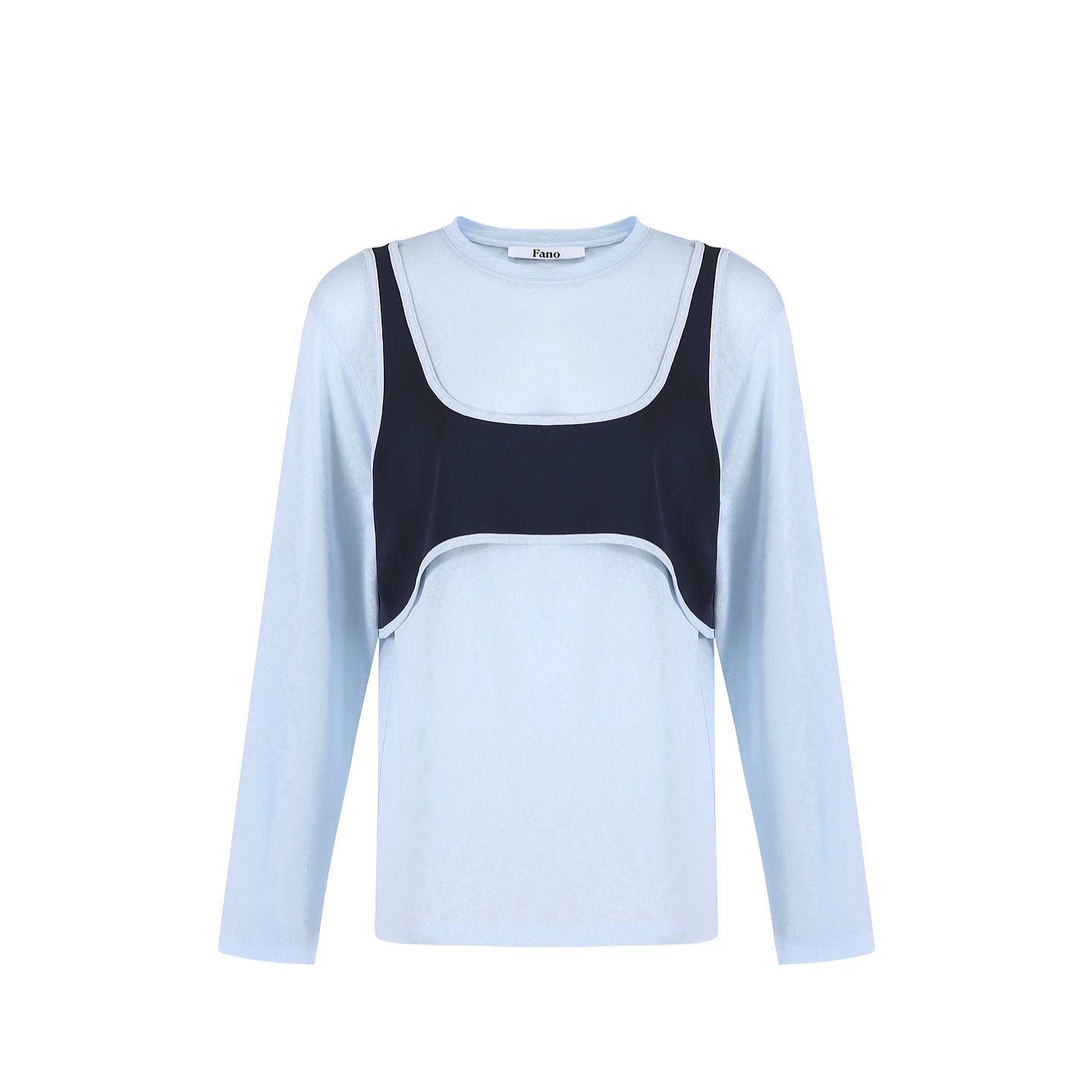 Color-Blocking Two-Piece Top