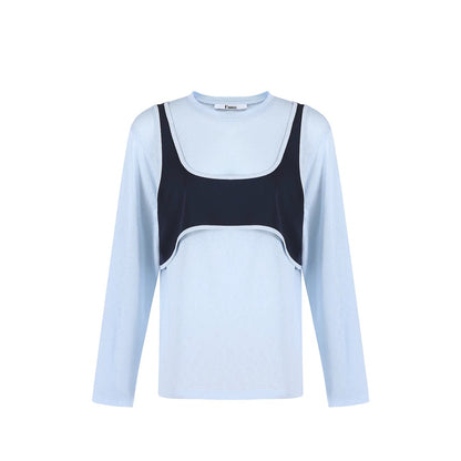 Color-Blocking Two-Piece Top