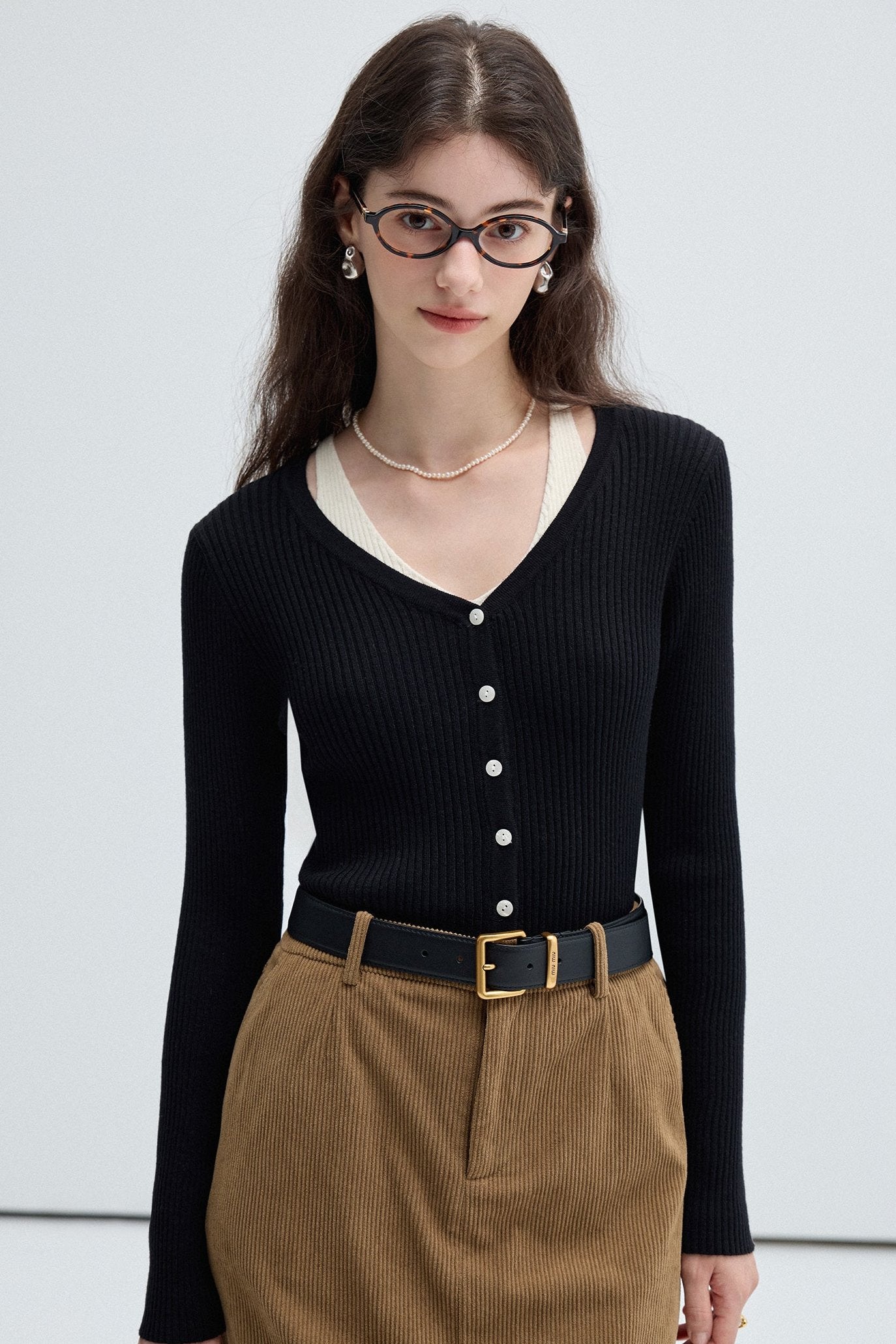 Wool Slim Long Sleeve Top