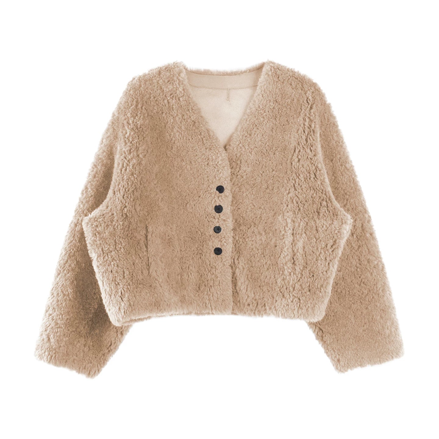 Shearling Wool Short Coat
