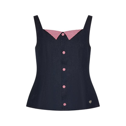 Colorblock Plaid Tank Top