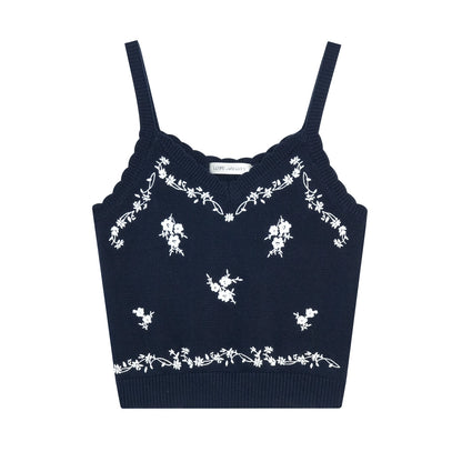 Knit Floral Cardigan Set-Up