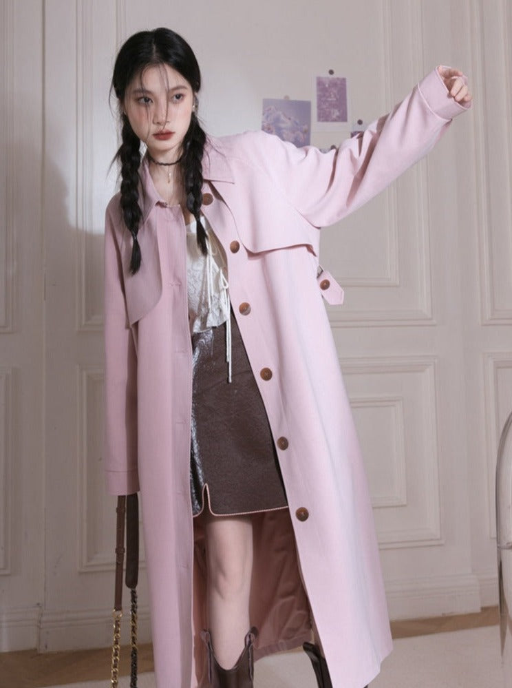 classic wool fabric trench coat