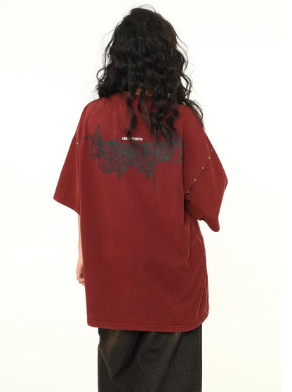 Loose Oversize Vintage Burgundy Top