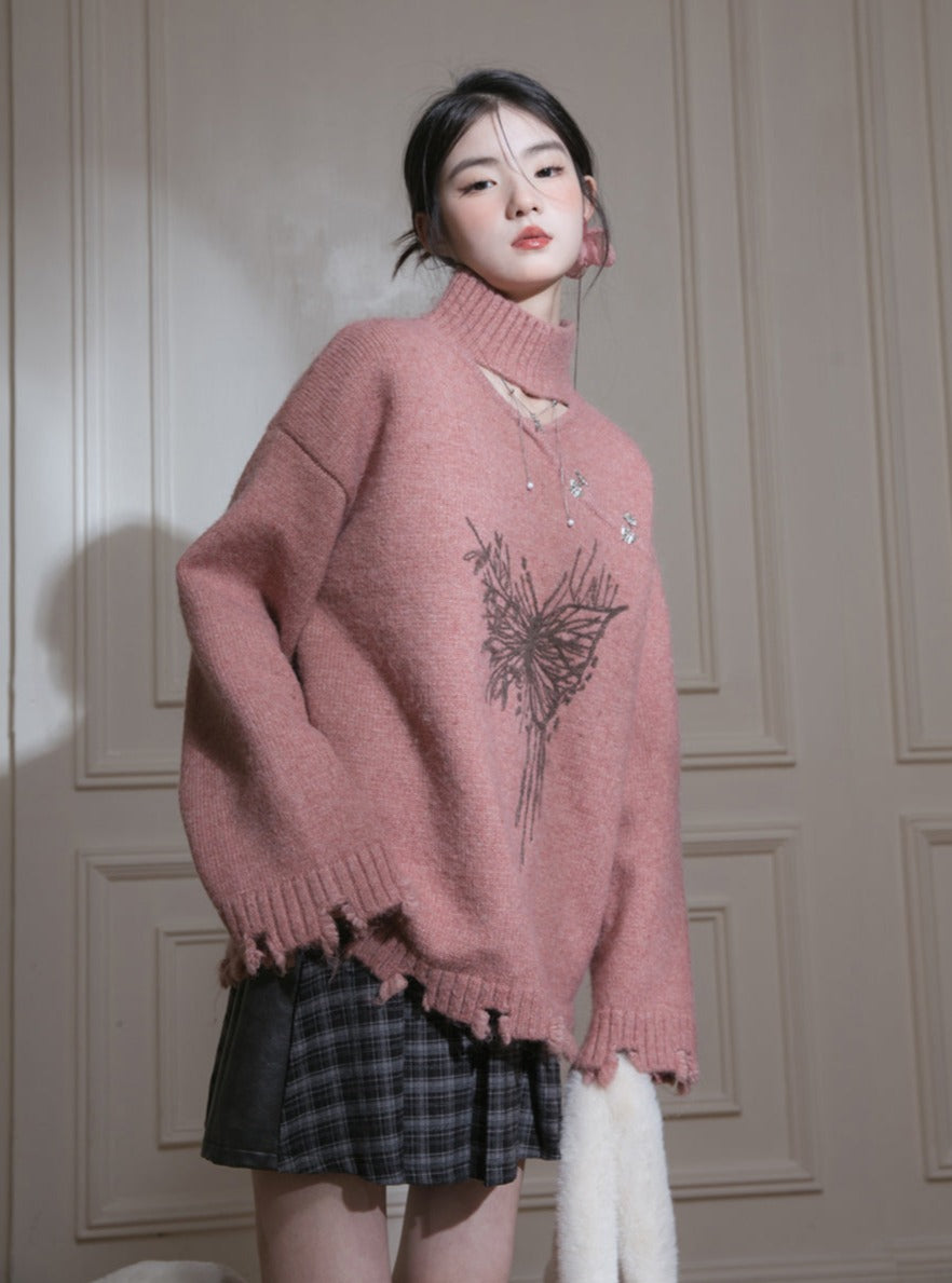 Muster Wollpullover Top