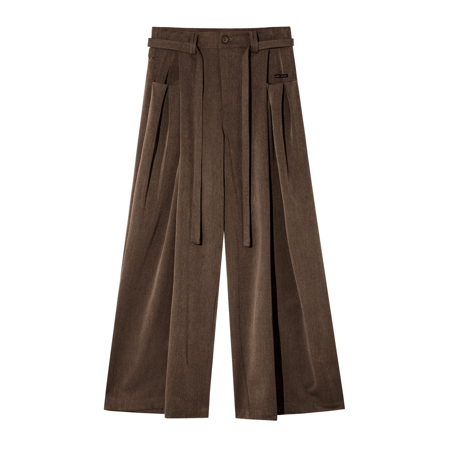 Pleated Retro Wide-Leg Pants