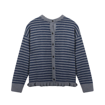 Vintage Striped Sweater Cardigan