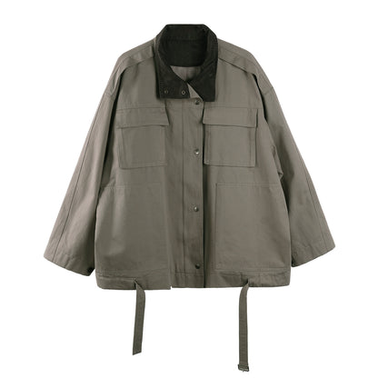 Texture Pocket Trench Coat